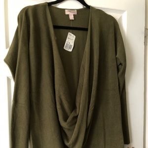 Brand new green wrap sweater